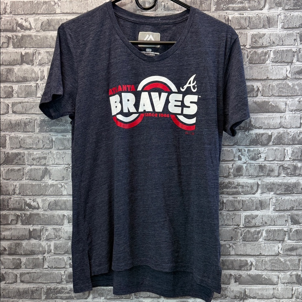 Woman's Atlanta Braves Navy‎ Blue T-Shirt